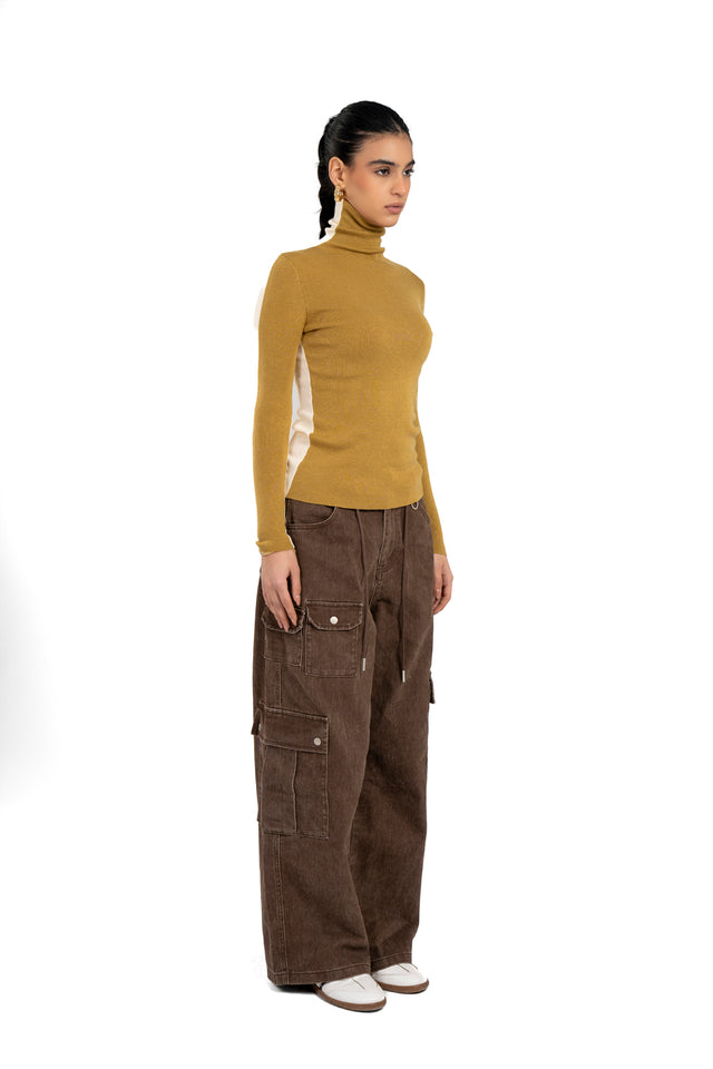 Turtle Neck Reversible Top