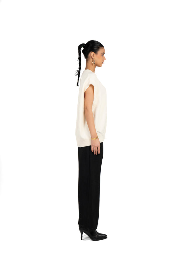 Unisex Oversized Knit Vest With Pocket