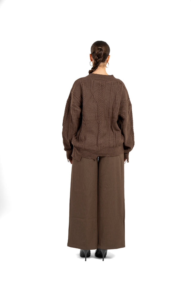 UNISEX Asymmetric Knit Sweater