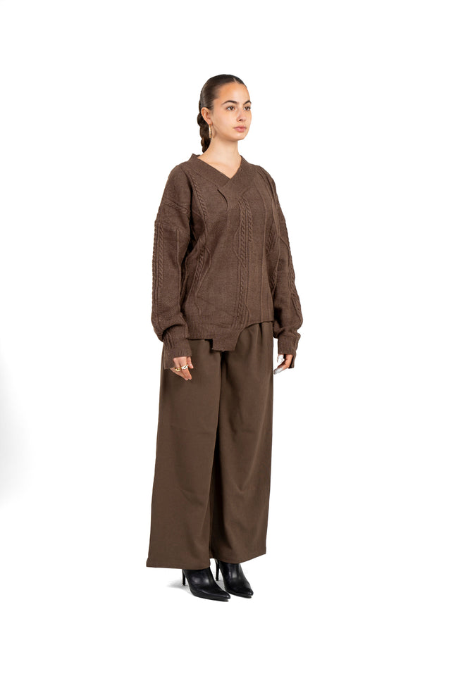 UNISEX Asymmetric Knit Sweater