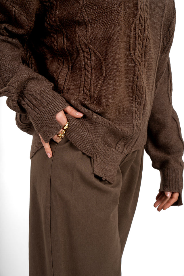 UNISEX Asymmetric Knit Sweater