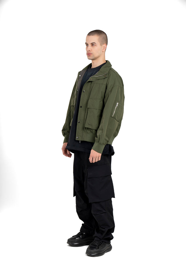 Waterproof Distressed Jacket With Pockets