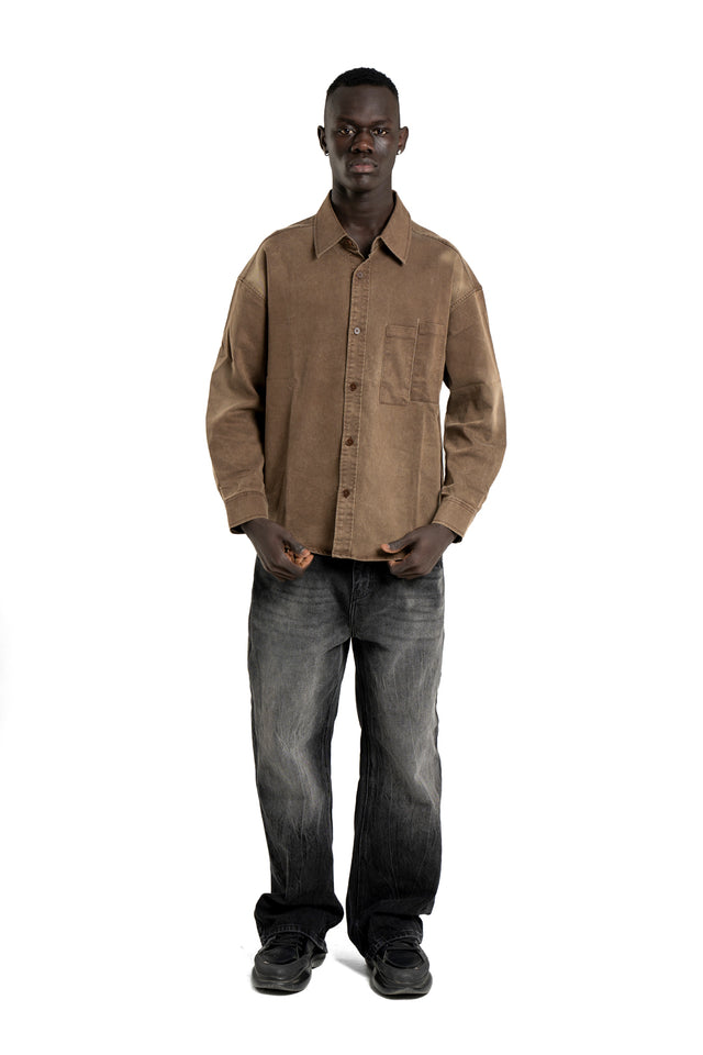 Denim Slit Pocket Shirt