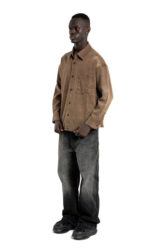 Denim Slit Pocket Shirt
