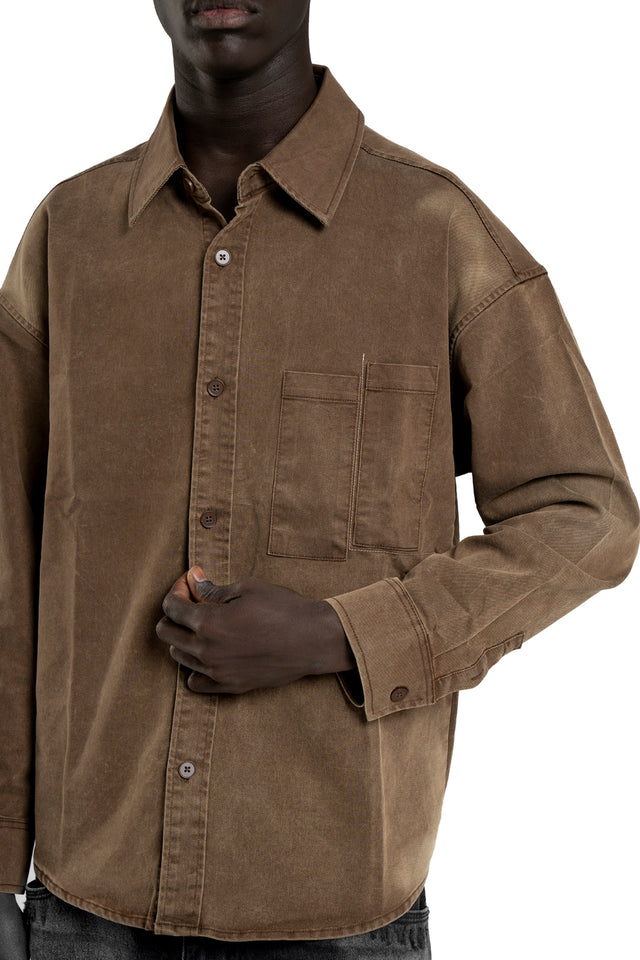 Denim Slit Pocket Shirt