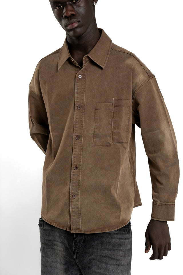 Denim Slit Pocket Shirt