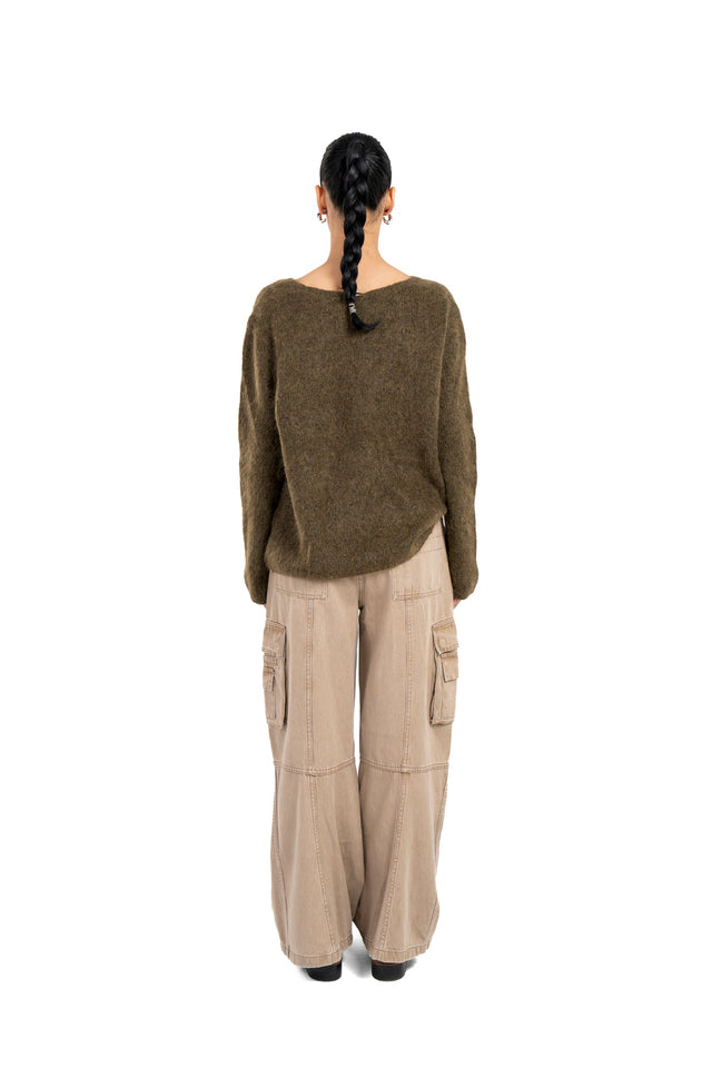 Olive Mohair Sweater