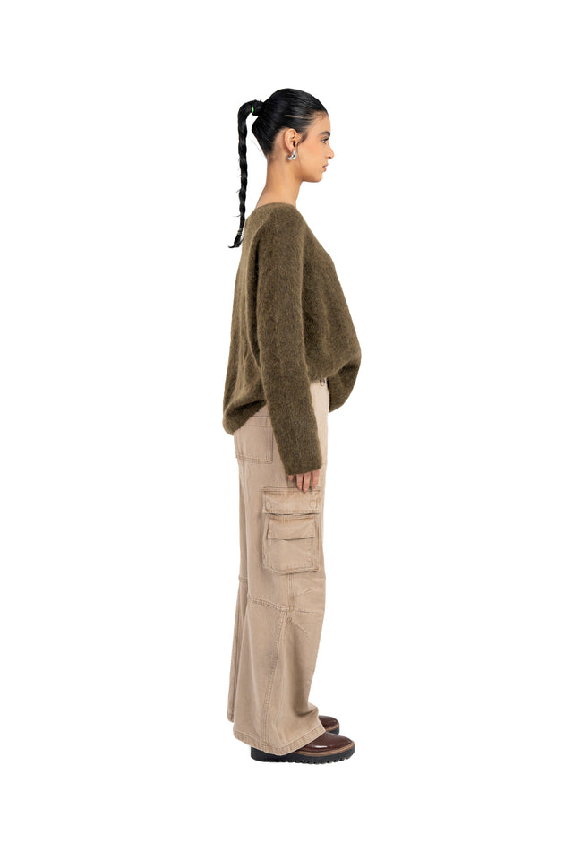 Olive Mohair Sweater