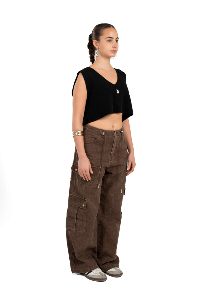 Cropped Knit Top