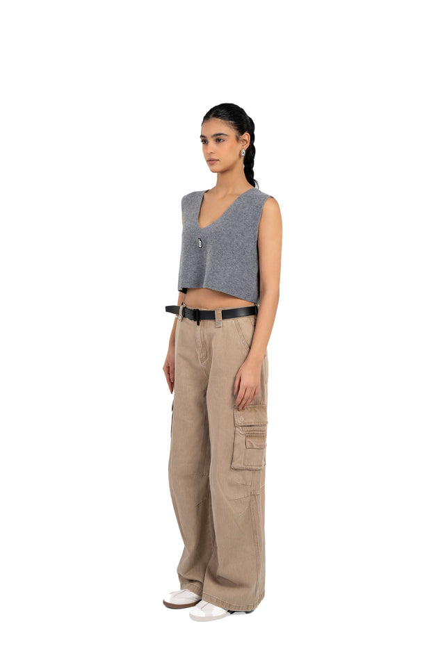 Cropped Knit Top