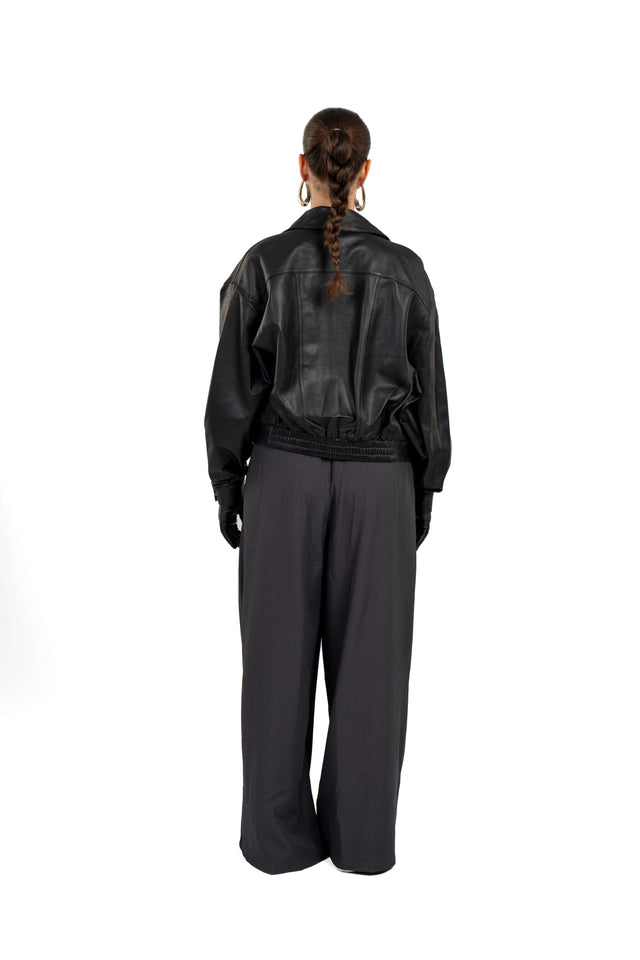 Sheepskin Leather Jacket With Pockets