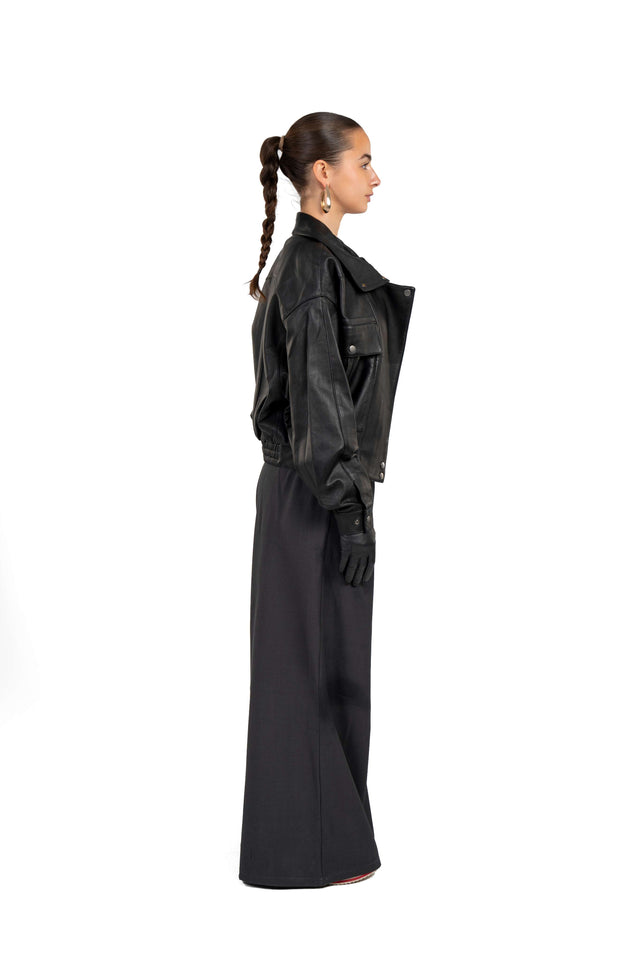 Sheepskin Leather Jacket With Pockets