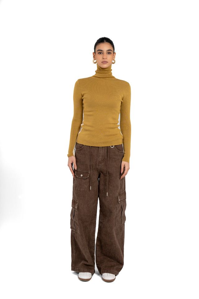 Turtle Neck Reversible Top