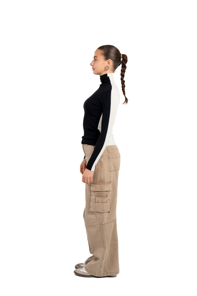 Turtle Neck Reversible Top