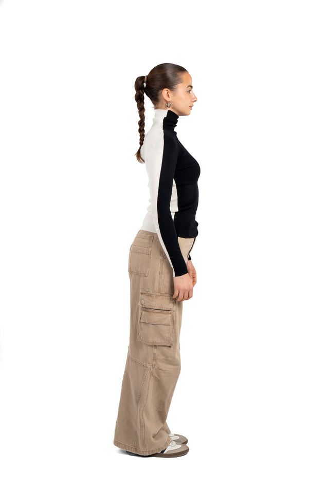 Turtle Neck Reversible Top