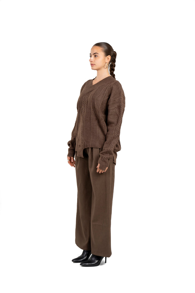 UNISEX Asymmetric Knit Sweater