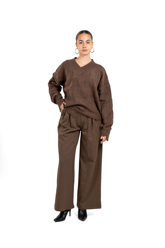 UNISEX Asymmetric Knit Sweater