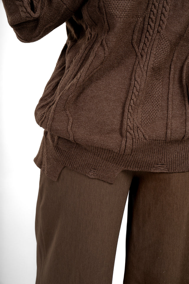 UNISEX Asymmetric Knit Sweater