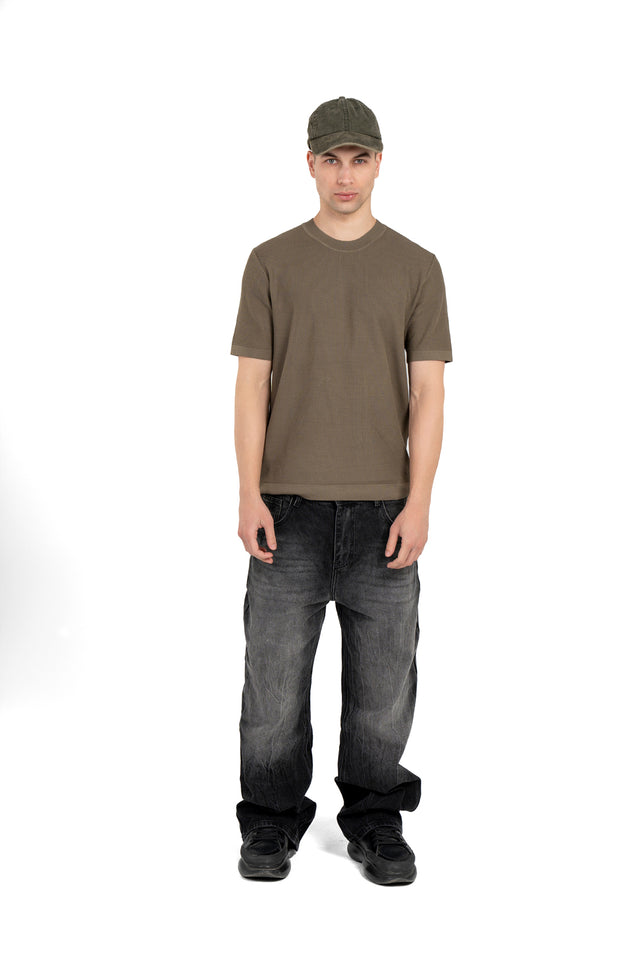 Knit Half Sleeve T-shirt