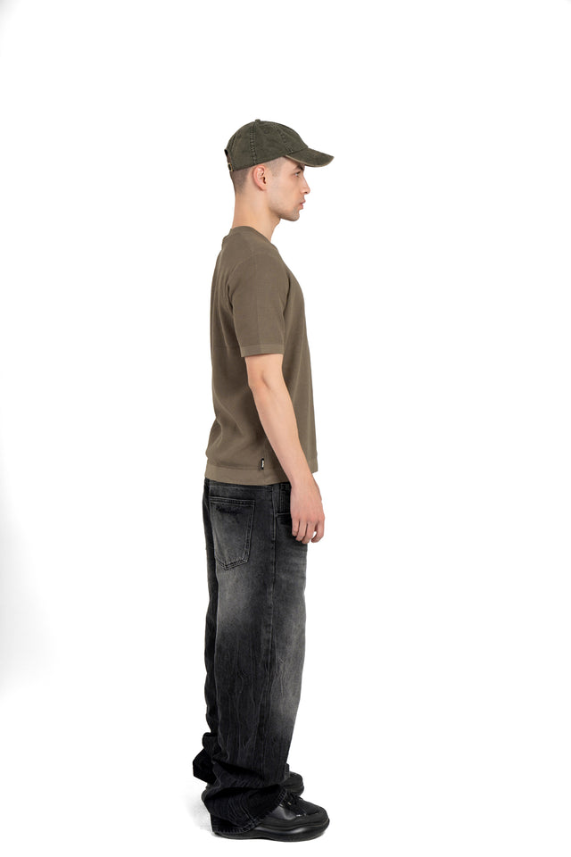 Knit Half Sleeve T-shirt
