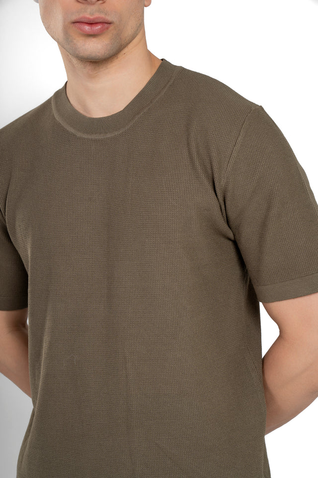 Knit Half Sleeve T-shirt