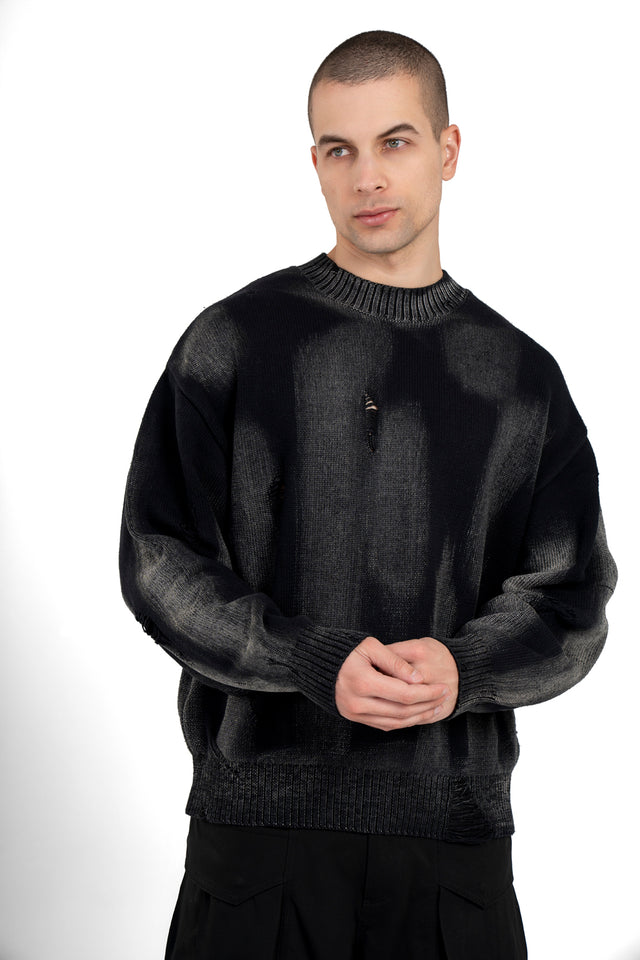 Washed Distressed Sweater