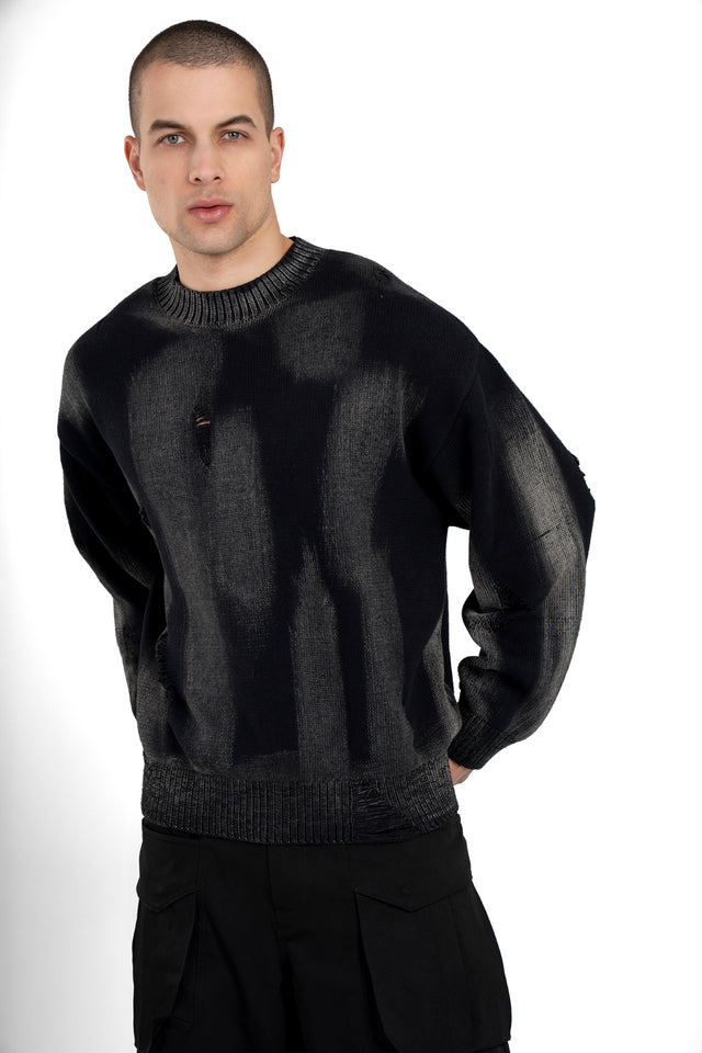 Washed Distressed Sweater