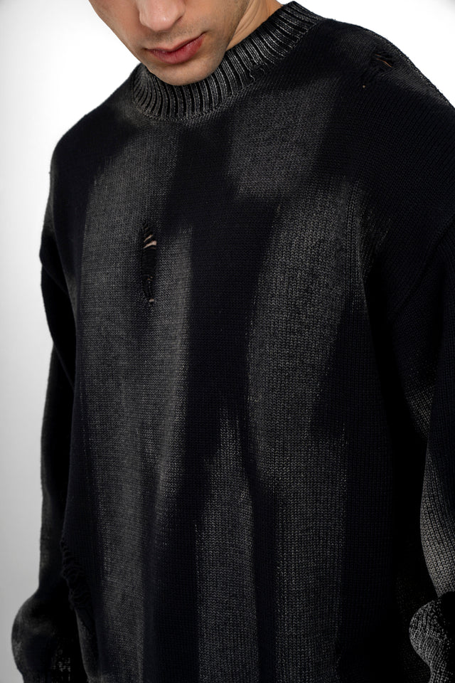 Washed Distressed Sweater