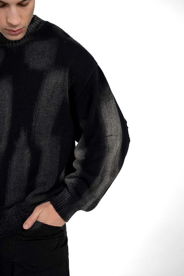 Washed Distressed Sweater