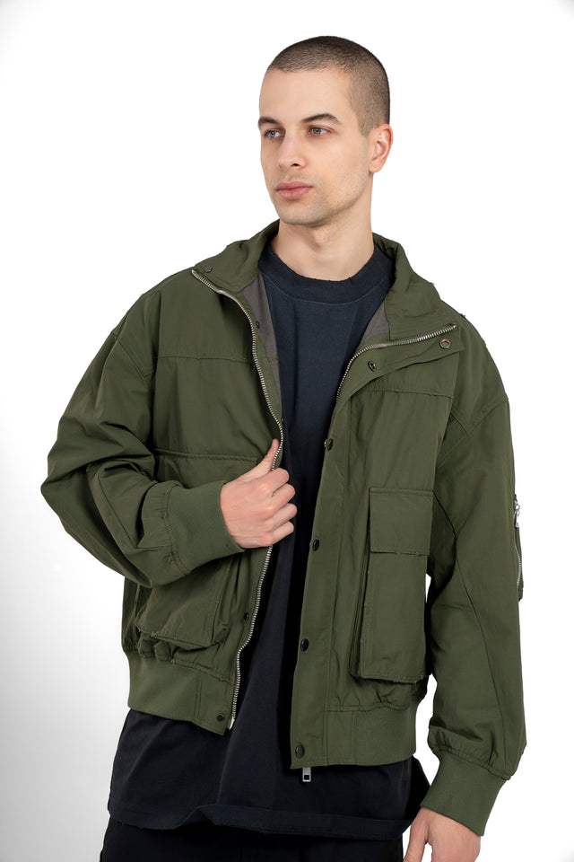 Waterproof Distressed Jacket With Pockets