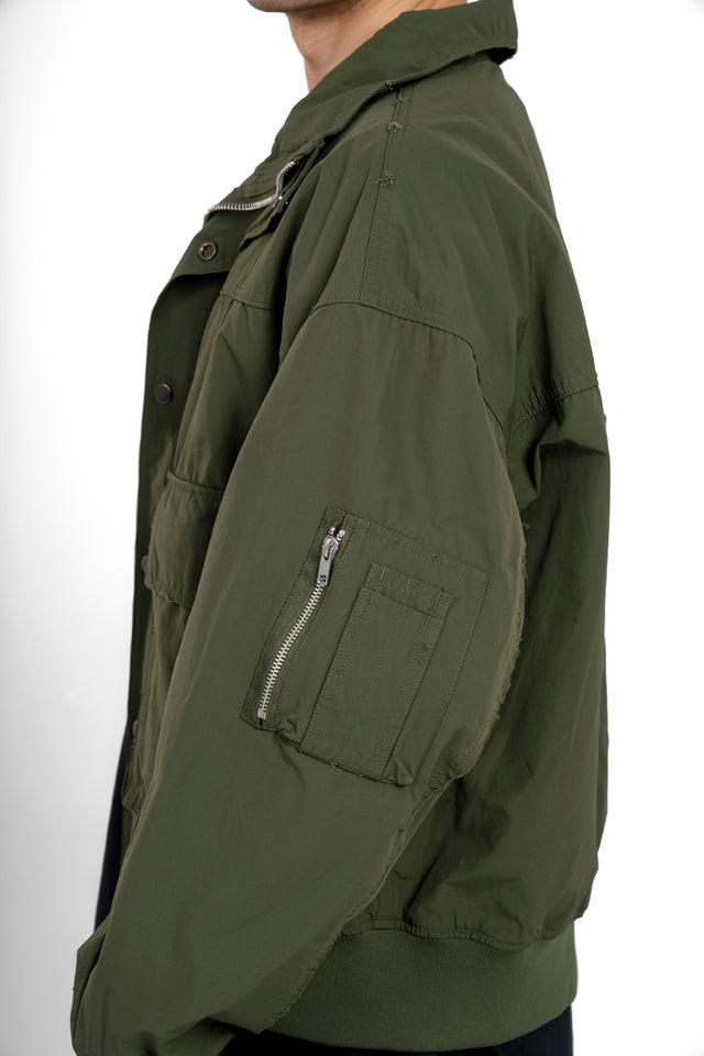 Waterproof Distressed Jacket With Pockets