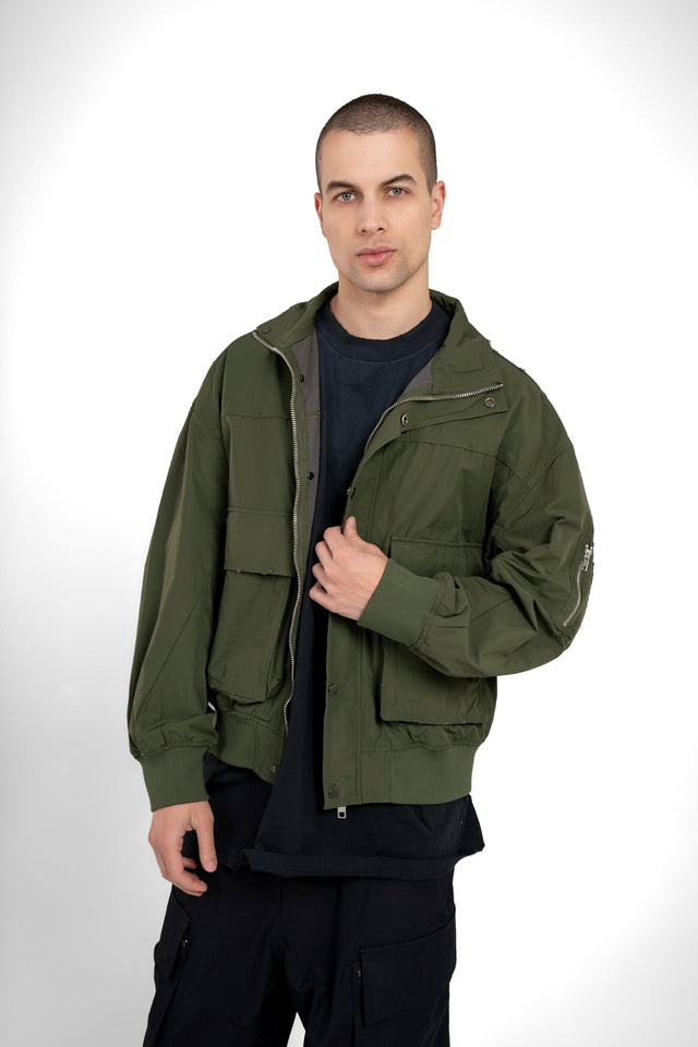 Waterproof Distressed Jacket With Pockets