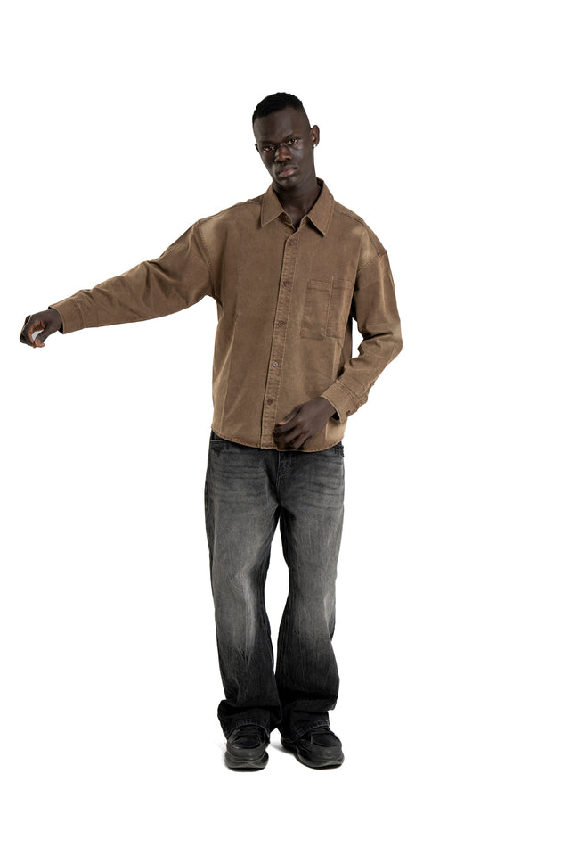 Denim Slit Pocket Shirt