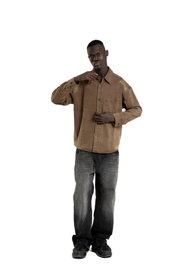 Denim Slit Pocket Shirt