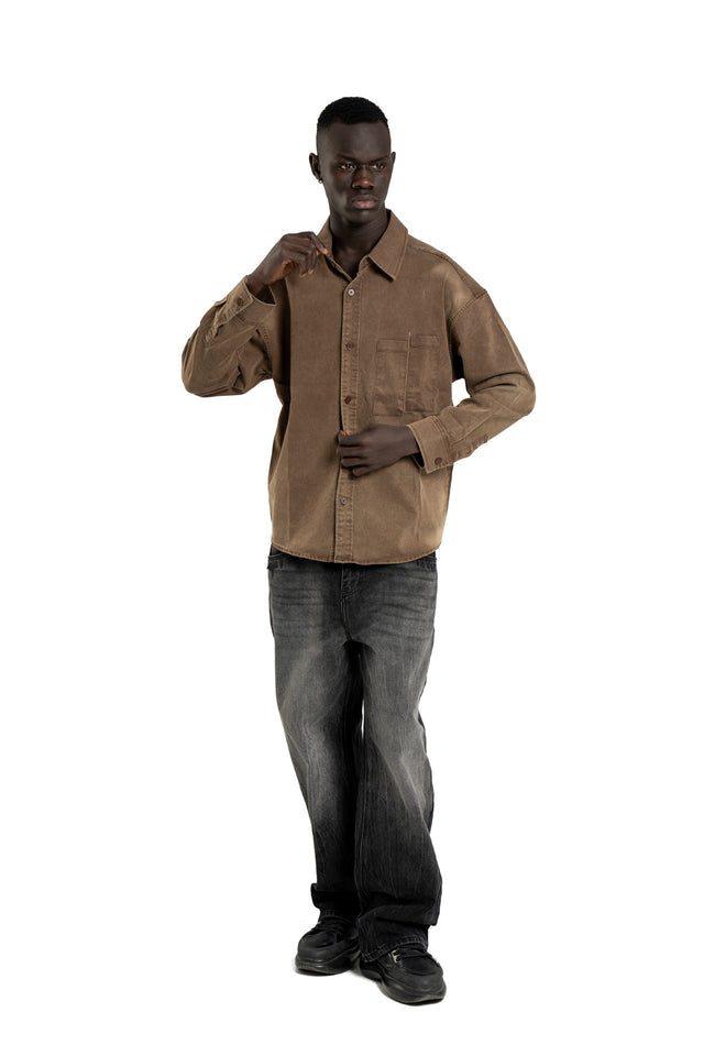 Denim Slit Pocket Shirt