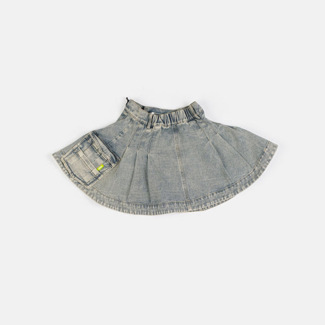 Cargo Pleated  Mini Skirt