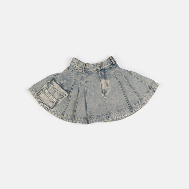 Cargo Pleated  Mini Skirt