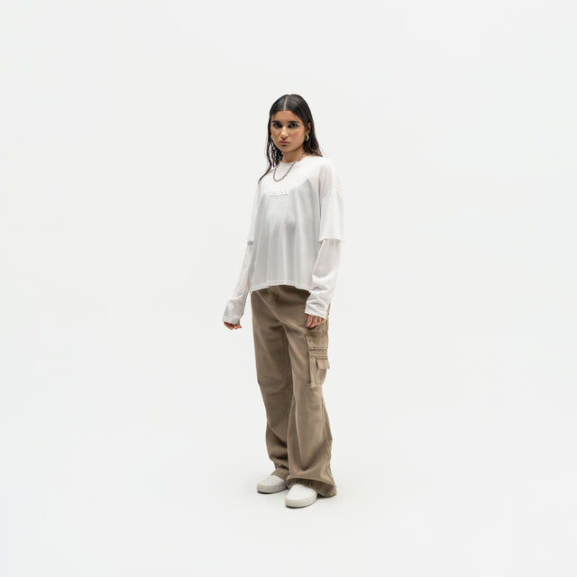 Utility Cargo Pants in Beige