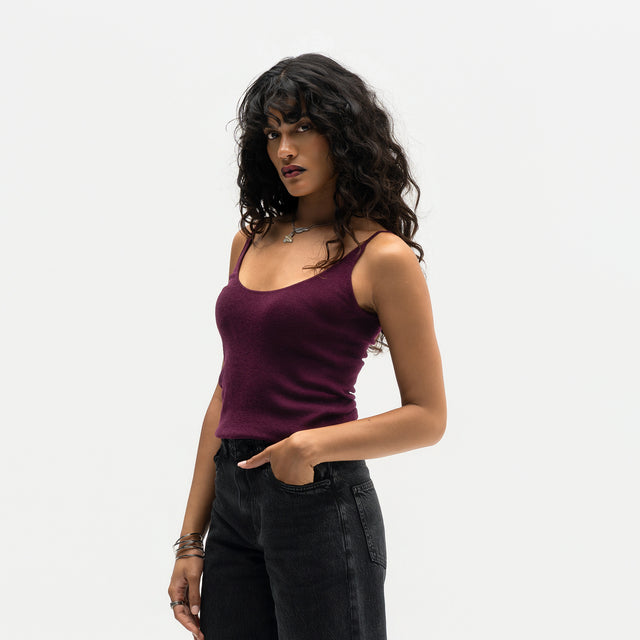 Dark Plum Knit Cami