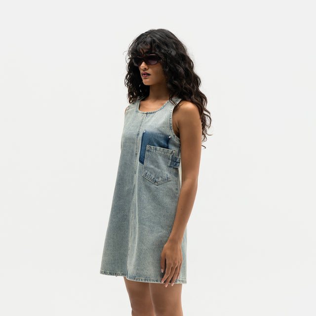 Reconstructed Denim Dress
