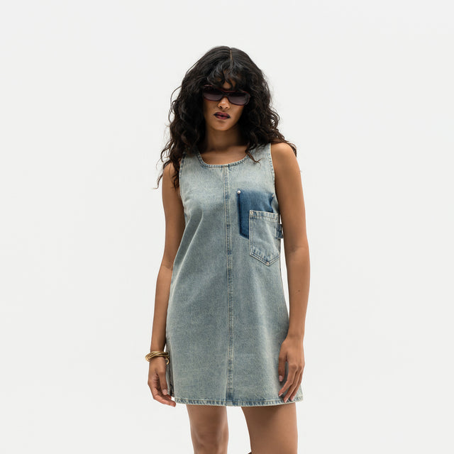 Reconstructed Denim Dress