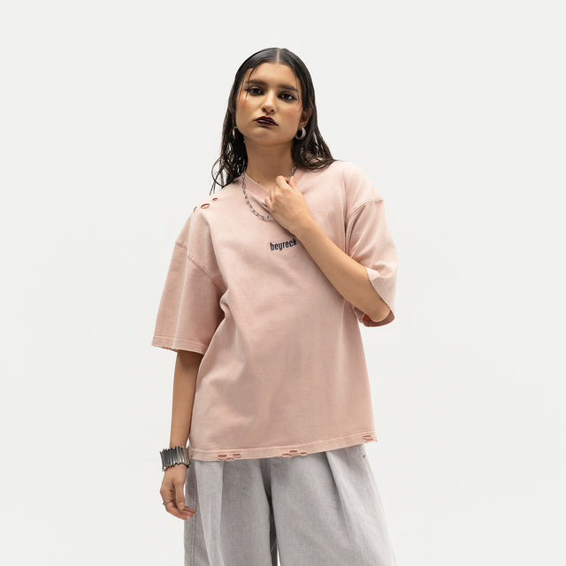 Unisex Dusty Rose Rip Tee