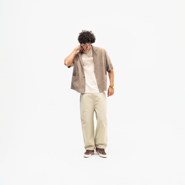 Side Pleated Cord Pants