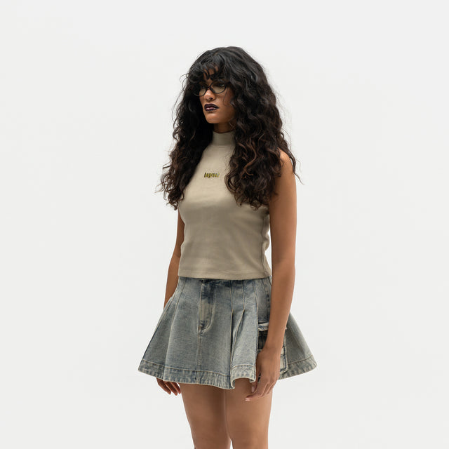 Cargo Pleated  Mini Skirt